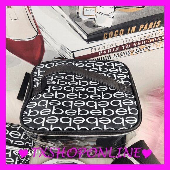❣️❣️3 pc Bebe Nested Train Case Makeup Travel✈️✈️ Bag Set NEW - Picture 6 of 6